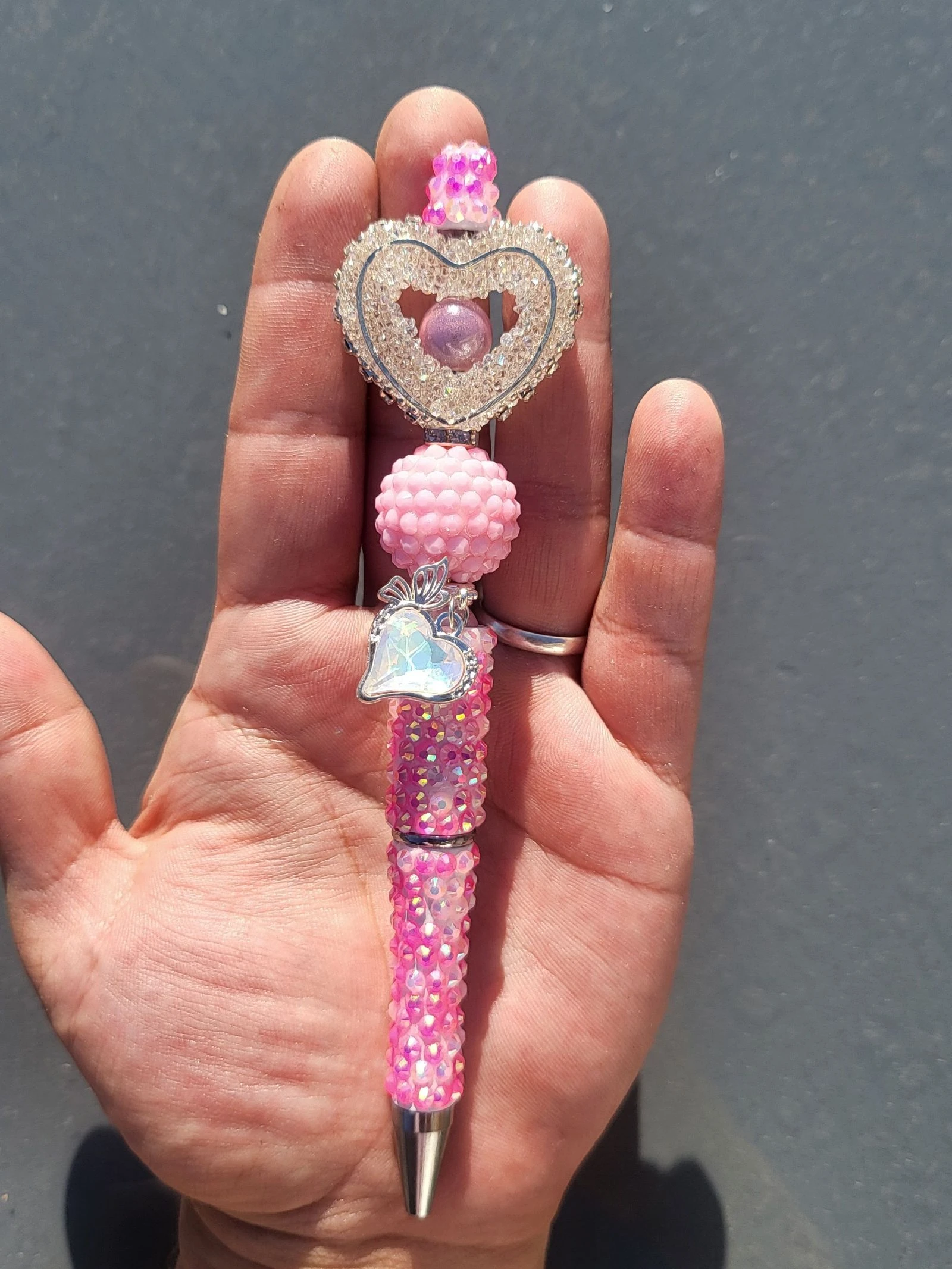 Magnifique stylo à strass brillant 